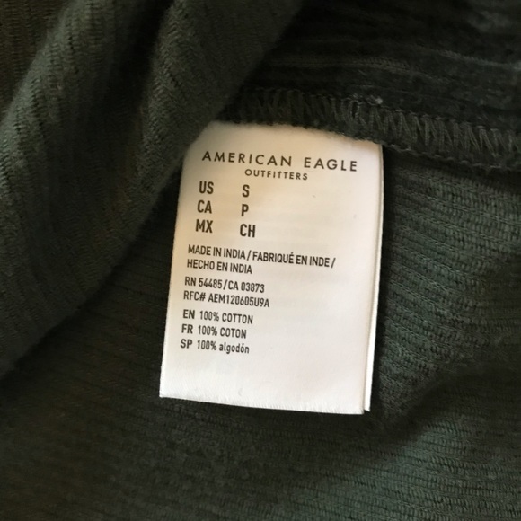 American Eagle AE Studio Hunter Green Corduroy Jumper Sheath Dress - Picture 8 of 9